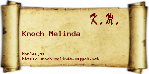 Knoch Melinda névjegykártya